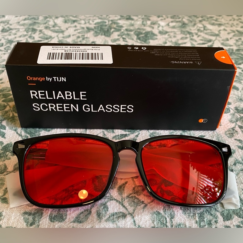 TIJN Sleep Glasses Blue Green Light Blocking & Computer and Gaming Eyestrain